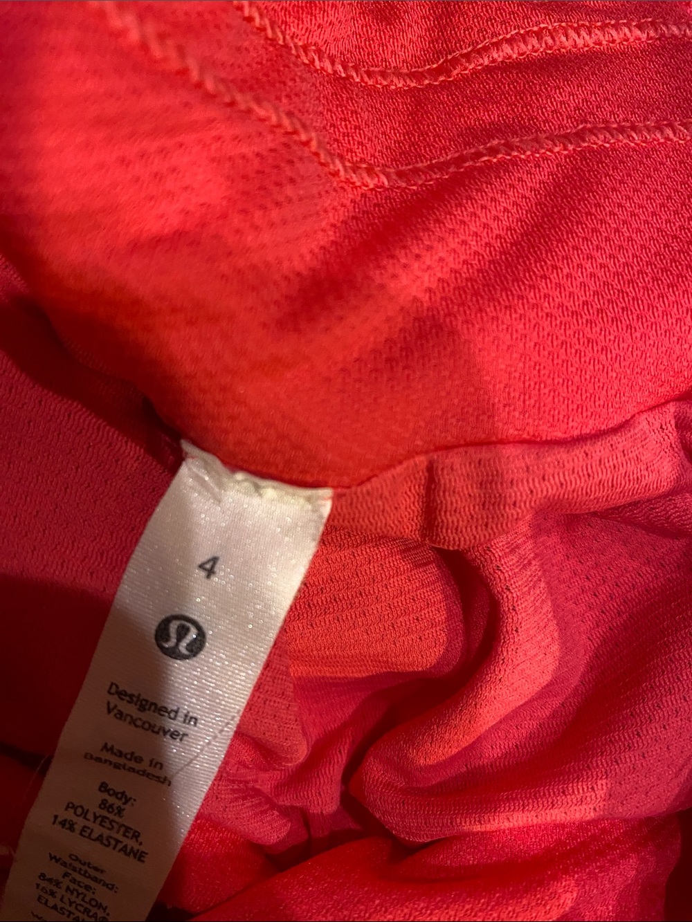 Pink Lululemon shorts size 4 - Picture 3 of 3